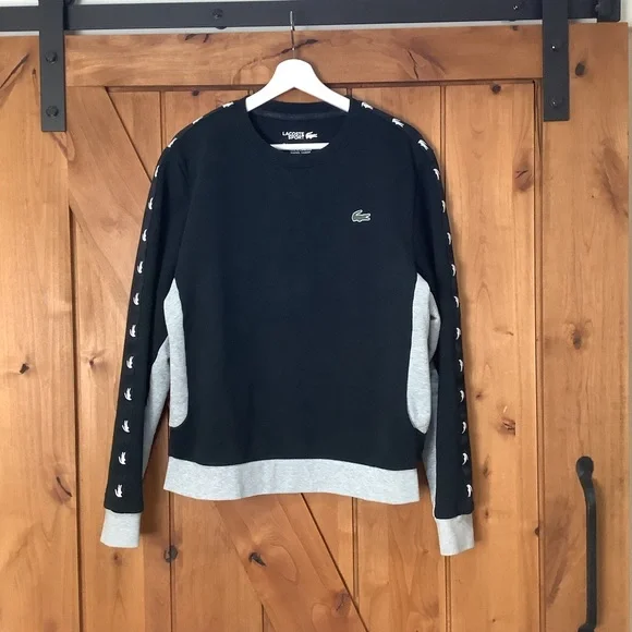 Lacoste Graphic Logo Tape Crewneck Sweatshirt - Picture 2 of 12